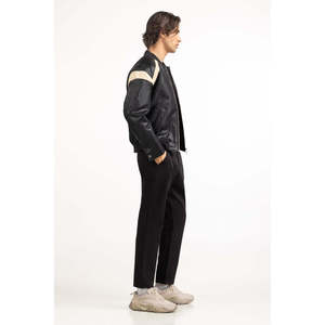 Vestes tissées enduites coupe classique automne taille XL, col montant, fermeture éclair, motif décoratif, capuche, rembourrage en coton sans couture - Product Image 5