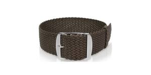 Bracelet de montre de sport unisexe P16 marron foncé 8-24 mm en tissu Perlon avec boucle en acier inoxydable, résistant à l'eau, élastique, respirant et doux - Product Image 3
