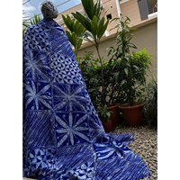 Batik Adire Alabela dessiné à la main avec tissu en mousseline pour la décoration intérieure