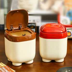 Mini Basurero de Acero Inoxidable con Diseño de Dibujos Animados, 12L, con Tapa de Cierre Automático, para Dormitorio, Baño, Cocina y Uso en Exteriores - Product Image 6