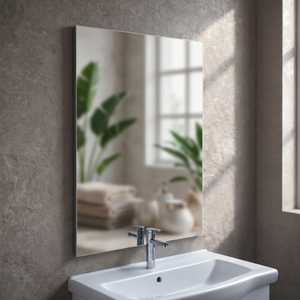 กระจกห้องน้ำ ดีไซน์อิตาลี 90x110 ซม. ผิวเงา ขอบเรียบ สไตล์โมเดิร์น - Product Image 1