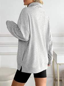 Sweat-shirt à manches longues pour femmes oversize loose fit design moderne trendy winter fashion outerwear - Product Image 4