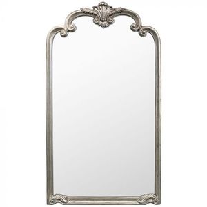 Elegant <b>Vintage</b> Silver Arch <b>Mirror</b> With Ornate Carved Frame For Luxurious Home Decor Styling - Product Image 1