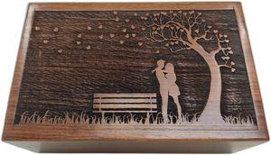 Decorative <b>Urns</b> Wooden Ashes Storage Loving Movement White Tree Engraving Design <b>Large</b> <b>Urn</b> Cremation <b>Urn</b> for Ashes Rosewood - Product Image 2