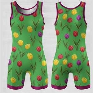 Sublimation Custom Wrestling Singlets for Men & Youth Adults Polyester + Spandex Strapless <b>Snap</b> Closure Breathable OEM Gear - Product Image 4