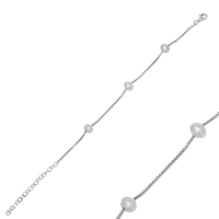 Boîte de conception de perles rondes pour femme, Bracelet de chaîne turc fabriqué à la main, vente en gros, bijoux en argent Sterling 925