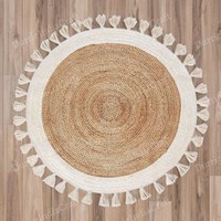 100% naturel coloré Design tressé chanvre Jute tapis coton ménage tapis moderne tissé à la main pour salon nouveauté motif