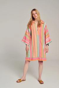 Las mujeres recién llegadas usan hermosos colores claros V-Weaving vestido texturizado para eventos al aire libre y salidas casuales para el vestido de verano - Product Image 2