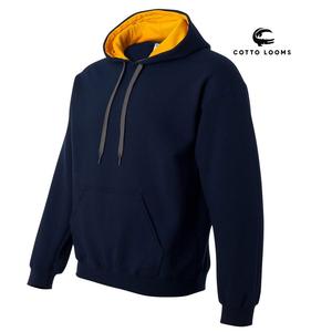 Sudaderas con capucha de lavado ácido de último diseño 100% algodón transpirable color sólido logotipo personalizado sudaderas con capucha cálidas de gran tamaño para hombres - Product Image 3