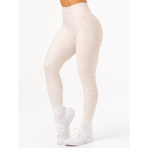 Lo último en mallas fruncidas NKD V de marga de avena, cintura alta con espalda en forma de V y ropa activa, mallas de gimnasio a la moda para mujer - Product Image 1