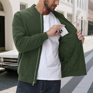 2025 nouveau imperméable Vintage col montant avant Logo Streetwear Bomber OEM haute qualité fermeture éclair veste pour hommes - Product Image 5