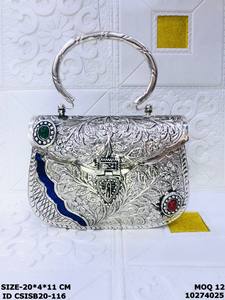 Handmade Exclusive Brass Clutch <b>Bag</b> for Ladies Designer Wedding <b>Evening</b> <b>Silver</b> Handcrafted Craftstages International From Delhi - Product Image 4