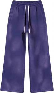 Chándal de peso pesado Vintage de alta calidad, pantalones de chándal con estampado Sun Fade, chándales desgastados de algodón 100% French Terry - Product Image 6