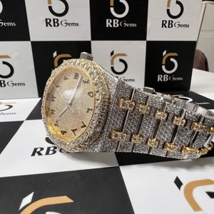 Reloj de Pulsera de Lujo para Hombre, con Esfera de Diamantes, Mecánico, de Acero Inoxidable, con Moissanita Certificada VVS, Estilo Hip Hop, 26 mm, Nuevo Lanzamiento 2024 - Product Image 2