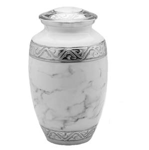 High Quality Low Prices Aluminium Cremation Urns Hot Selling <b>Metal</b> Funeral Urns With Pewter Stripe - Product Image 2