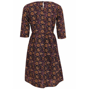 Robe Briar 100% coton bohème à imprimé floral Raani, longueur genou, lavable pour l'été, le printemps et l'automne - Product Image 5