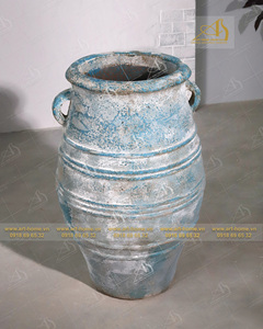 Titanic AN048H92TSA Pot en céramique moderne sarcelle finition galvanisée brillante élégante Durable maison et jardin Mini décoration de paysage - Product Image 2