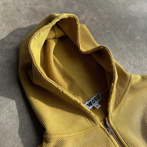 Sweat à capuche zippé imprimé bouffant pour homme, tenue de survêtement vintage 100% coton, survêtement d'hiver - Product Image 4