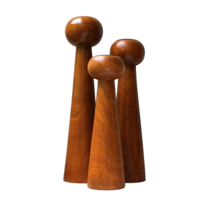 ROSHAN HANDICRAFTS RH-M0105 Porte-bougie en bois conique fait à la main pour la décoration de la maison pour les anniversaires, Noël et la Saint-Valentin - Product Image 2
