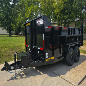 Remolque telescópico basculante 7x14 en venta | Remolque Telescópico Hidráulico de 7x14 con Laterales Altos de 3 Pies, Ejes Dobles de 7000 LB, 14000 GVWR - Product Image 1