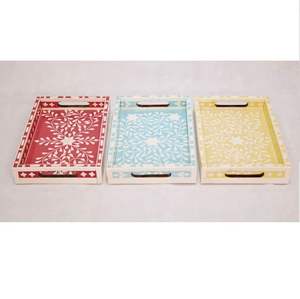 ไม้ถูพื้นไม้ธรรมชาติงานทำมือปรับแต่งได้คุณภาพสูงทำด้วยมือถาดเสิร์ฟเนื้อมุกทำจากเรซินสำหรับบ้าน - Product Image 5