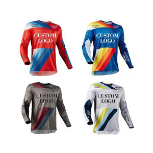 Jersey de Motocross Personalizado con Diseño Blanco y Negro de Malla de Secado Rápido - Product Image 5