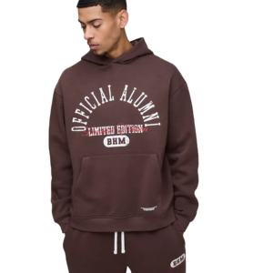 Sudadera con capucha de calidad superior, pantalones holgados rectos, conjunto de pantalones de chándal, ajuste cuadrado de gran tamaño con impresión personalizada, característica transpirable - Product Image 3