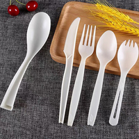 Usine Original Compostable Premium Couverts PLA Vaisselle Biodégradable Cuillère À Soupe Fourchette Couteau
