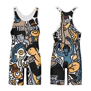 Maillots de fitness pour hommes personnalisés, justaucorps de lutte, combinaison de musculation avec impression personnalisée et sublimation - Product Image 4