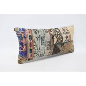 Cojín Decorativo Tejido Kantha Multicolor con Parches de Lana, 12x24 Pulgadas, Patrón Vintage, Ecológico, Antideslizante, Desmontable y Lavable - Product Image 3
