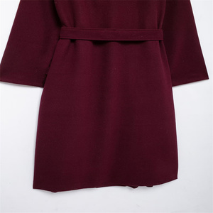 Abrigo forrado de lino clásico para mujer de invierno 2025, gabardina suave e impermeable de doble botonadura con cinturón Retro, Top largo informal - Product Image 6