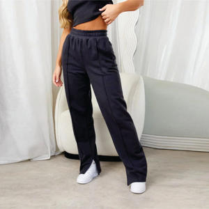 60% ottotton 40% Polyester hadow traight EG ogger Ark ewter Women's racksuit ottotoms con 2 ocide ocockets y ocket - Product Image 4