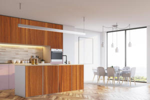 เครื่องใช้ในครัวทำจากไม้วอลนัท HPL มีสไตล์ SF-7916ทนทานพร้อมพื้นผิวลายไม้ - Product Image 2