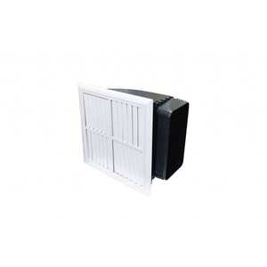 Diffuseur d'air multidirectionnel en plastique ABS blanc Tecnosystemi avec ailettes réglables, registres et grilles de ventilation - Product Image 1