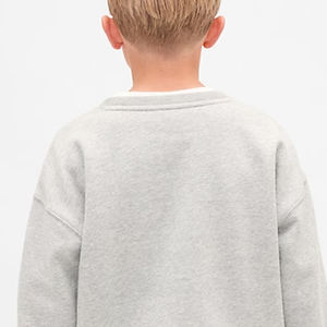 Sudadera de Manga Larga de Color Sólido para Niños / Material Transpirable con Diseño de Logotipo Personalizado, Cuello Redondo y Mangas Completas 2026 - Product Image 5