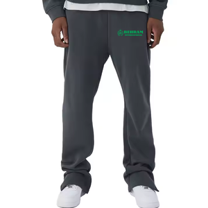 Top quality Sweatpants <b>Joggers</b> Autumn Wear <b>Plain</b> Cotton Flared Pants Embroidery Man's Baggy Casual Wide Leg Jogging - Product Image 6