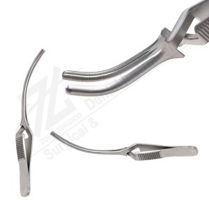 Debakey ชุดเครื่องมือผ่าตัดบูลด็อกแบบแมนนวล12.5มม. ตัวหนีบสแตนเลสแบบโค้ง - Product Image 1