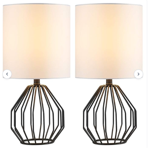 Lámpara de Mesa/De Escritorio Pequeña, Redonda, Geométrica, de Hierro, Estilo Art Deco Negro Moderno, 100% Hecha a Mano, con Decoración para el Hogar - Product Image 4