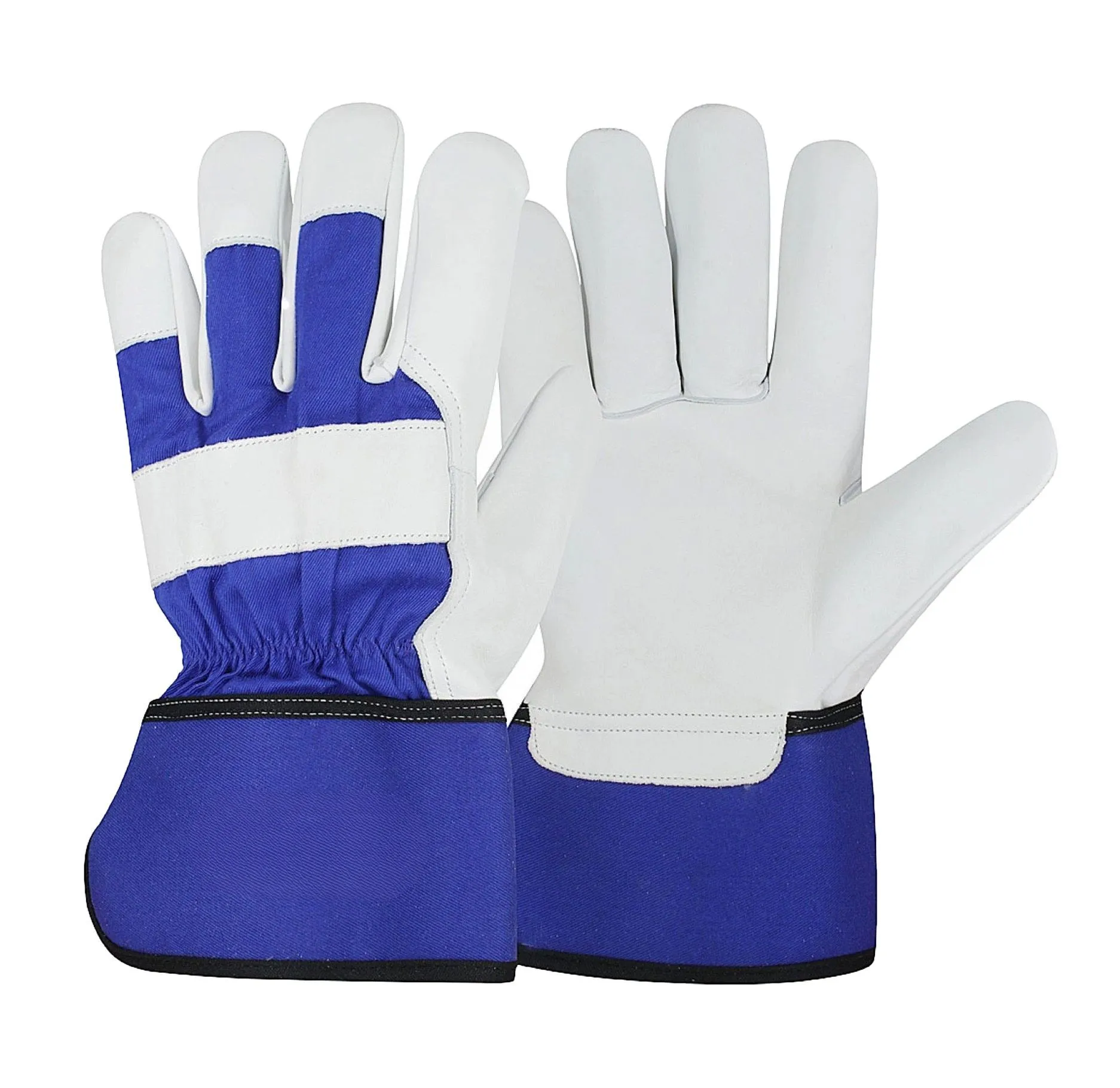 Großhandel Ingenieur Safety Rigger Bau handschuhe aus Leder Material Arbeits sicherheits handschuhe Hand Baumwolle Strick handschuh