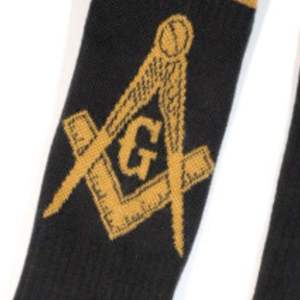 Calcetines Mason negros Unisex 83% logotipo acrílico tejido calcetines cómodos elásticos lavado a máquina Casual College ropa griega par - Product Image 4