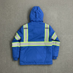 Wholesales Custom ANSI Class 2 EN ISO 20471 Class 2 Hi Vis Winter Workwear Safety Construction Jacket Reflective Windbreaker - Product Image 2
