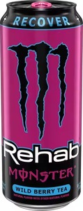 Monster Rehab Wild Berry Tea + Energy, thé glacé énergétique, boisson énergisante, 15.5 onces (lot de 15) - Product Image 2