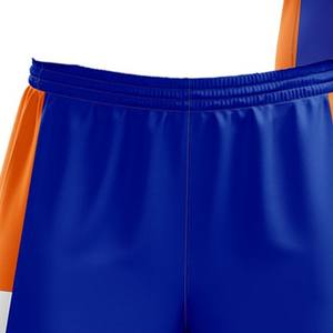 Pantalones Cortos Deportivos Azul Rey Personalizados con Paneles Laterales Naranja y Blanco, Pantalones Cortos Deportivos de Poliéster para Hombre - Product Image 2