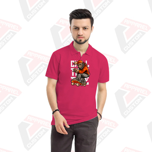 Camisa Polo Premium para hombre, cómoda y elegante con telas ecológicas de pana Batik vaquera para el verano - Product Image 1