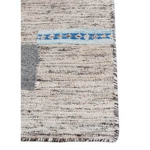 พรมลายเรขาคณิตสีเทาและสีดำแบบถักทอแบน ทำจากขนสัตว์และใยวิสโคส สำหรับตกแต่งบ้าน-Adwv-13057 - Product Image 4