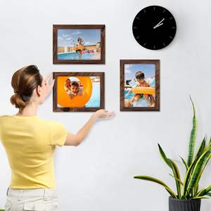 5x7 Cadre Photo Marron Ensemble de 12, Multi Rustique Bois de Noyer-Couleur 5 par 7 Cadres Photo en Vrac pour Mur ou Table - Product Image 4