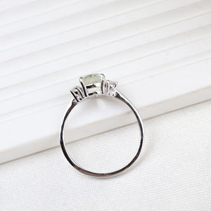 Acheter Améthyste Verte Naturelle et Pierre Précieuse Zircon Cubique En Argent Sterling Massif 925 Bague pour Femme à Vendre au Meilleur Prix - Product Image 5