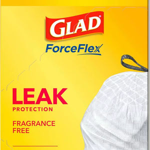 Sacs poubelle à cordon pour cuisine Glad ForceFlex Tall, 13 gallons, 45 unités (la composition du paquet peut varier) - Product Image 1