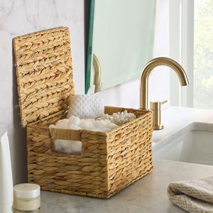 กล่องสี่เหลี่ยมผืนผ้าสานด้วยมือจากผักตบชวา กล่องเก็บของทำมือ เป็นมิตรกับสิ่งแวดล้อม ของตกแต่งบ้านจากธรรมชาติ ขายส่งจากเวียดนาม - Product Image 5