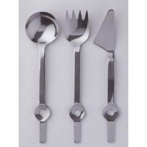 Elegante juego de cubiertos de acero inoxidable con superficie pulida elegante ultraduradera Equilibrio ergonómico moderno y material ligero - Product Image 4